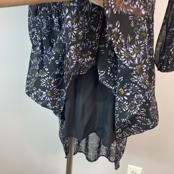 Free People Open Waters Charlotte Long Lace Sleeve Floral Dress small - Picture 15 of 16